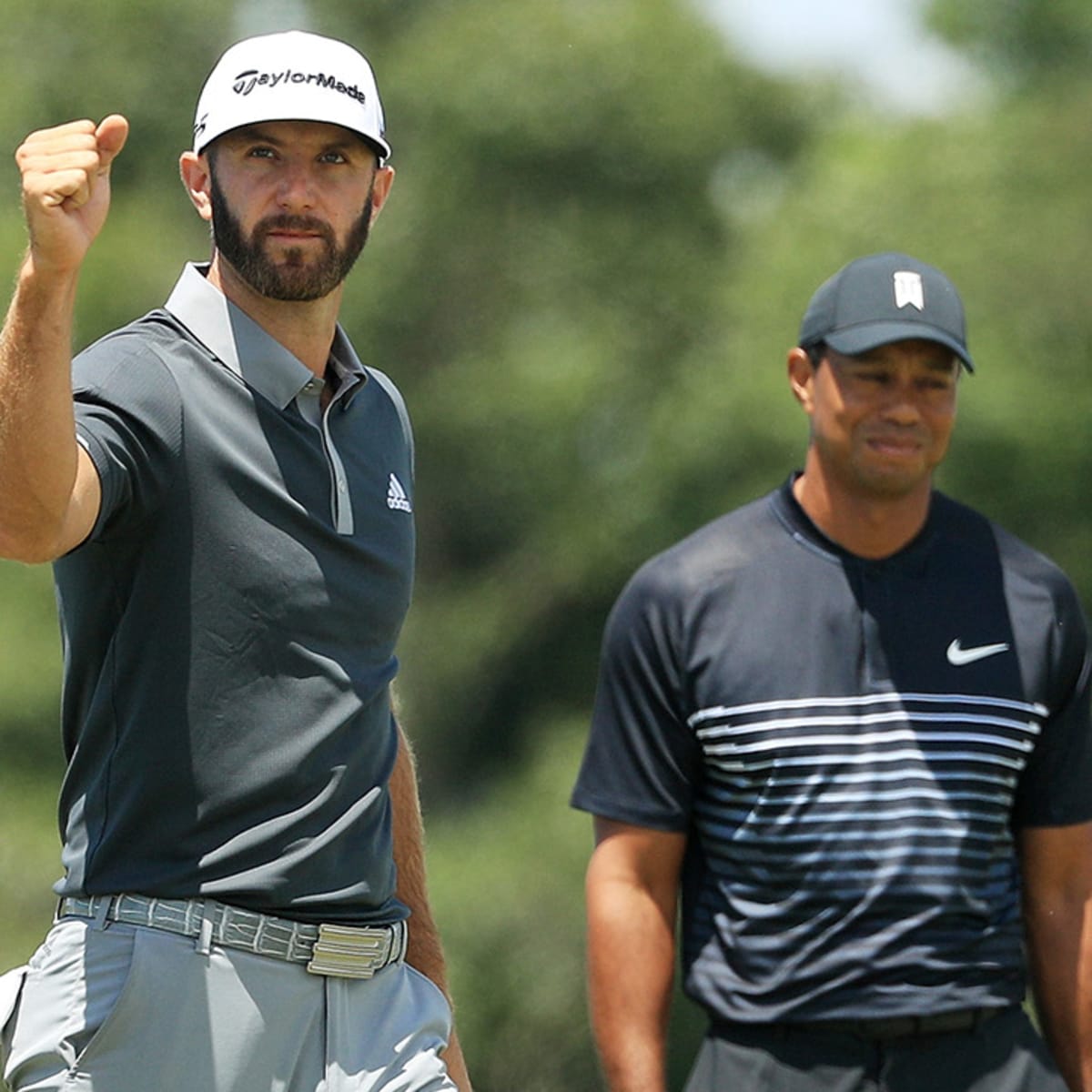 Dustin Johnson evenaart Tiger Woods Blog