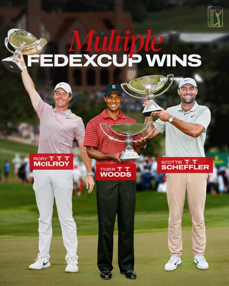 Rory topt in FedExCups zowel Tiger als Scottie