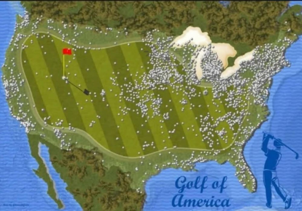 Hier liggen de meeste golfbanen in de USA - Blog