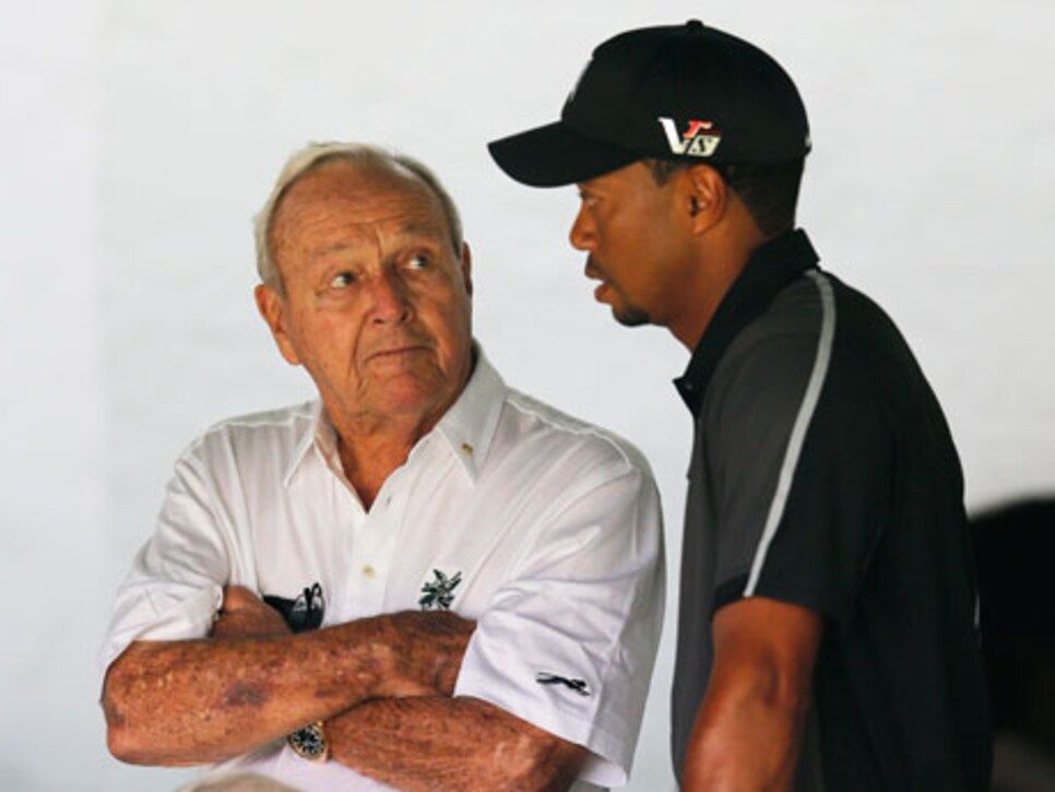 Tiger Woods leerde van Arnold Palmer hoe met publiek omgaan