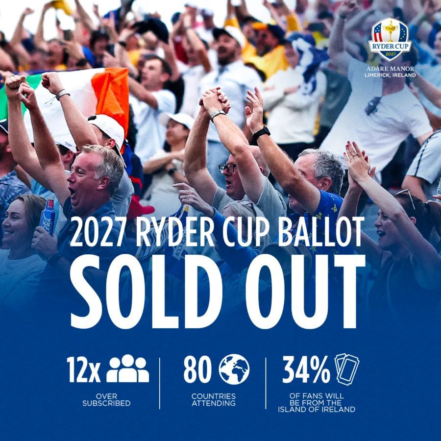 Ryder Cup 2027 is uitverkocht  - Blog