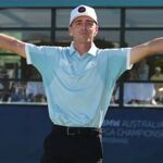 David Puig hisse le drapeau LIV Golf au sommet australien