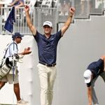 Adrien Dumont de Chassart toeschouwer bij hole-in-one
