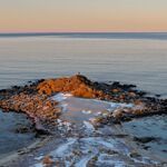 Pas de neige, mais de la glace…