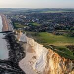 Seaford Head mooi vanaf de lucht   