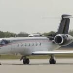 Privéjet van Tiger Woods in Zurich geland